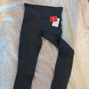 NWT Spanx Moto Style faux leather legging